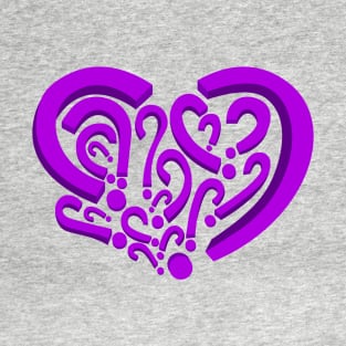 Who is in my heart? Purple color T-Shirt